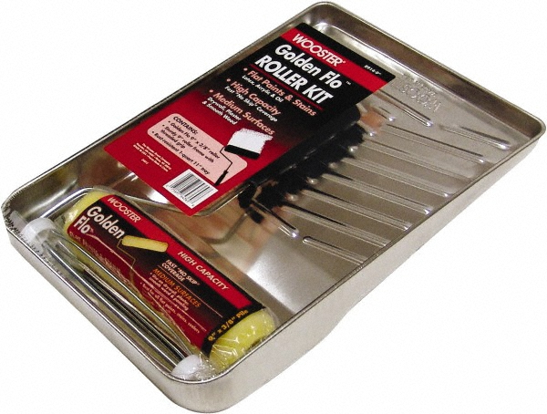 Value Collection Paint Roller Sets; Type: Mini Roller/Tray Kit; Kit Type: Mini Roller/Tray Kit; Roller Length: 3 in; 9 in; Paint Type: Water; Latex Flat Paints; Oil; Roller Cover Included: Yes; Includes: Solid Polyester Tapered 1.5" Angle Sash Paint Brush; Deep Well Tray Liner; 9" 5-Wire Roller Frame - 2007030