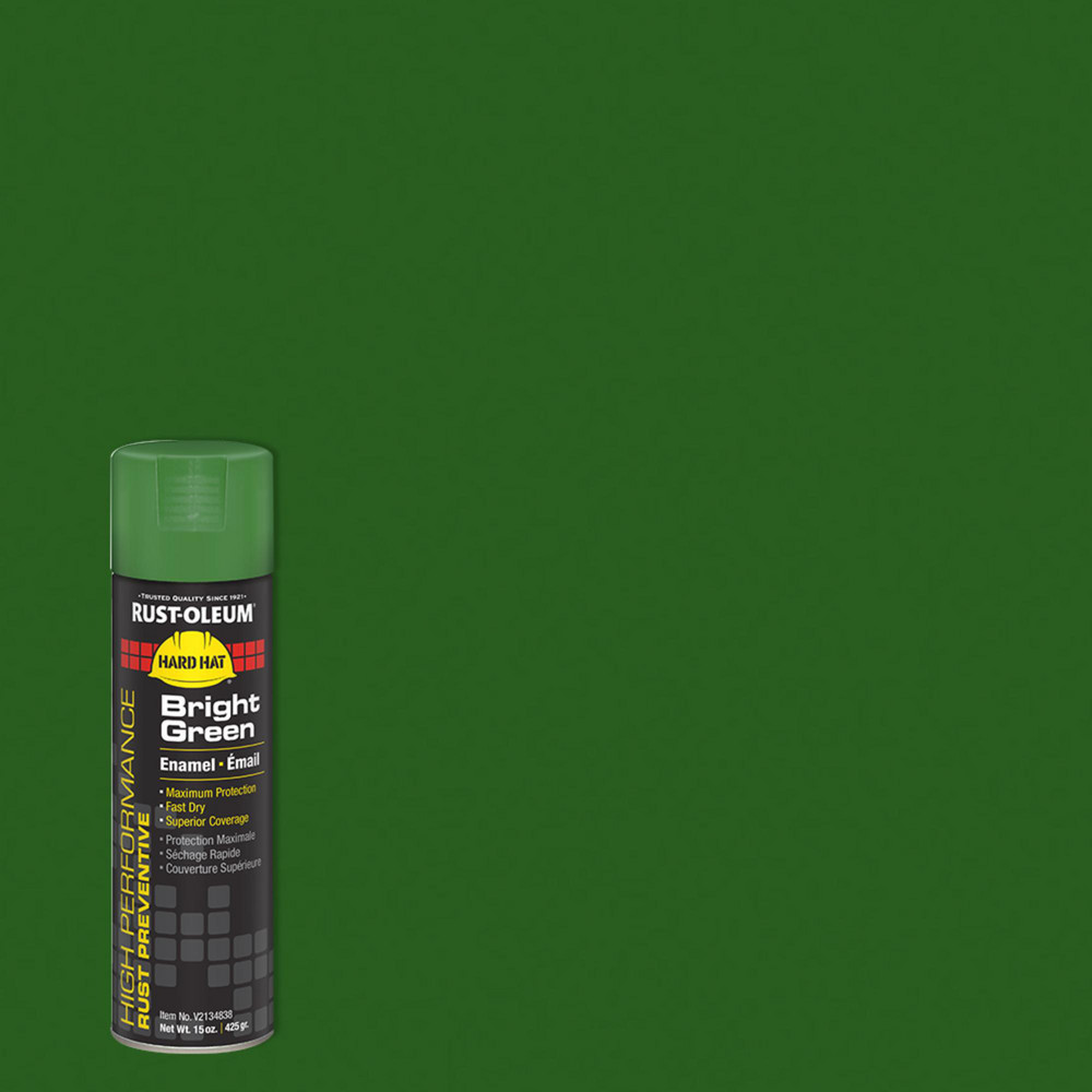 Rust-Oleum Enamel Spray Paint: Bright Green, Gloss, 15 oz - V2134838