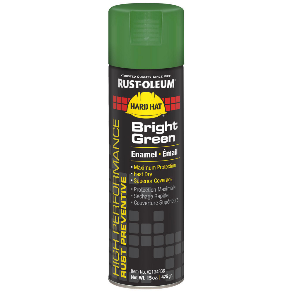 Rust-Oleum Enamel Spray Paint: Bright Green, Gloss, 15 oz - V2134838