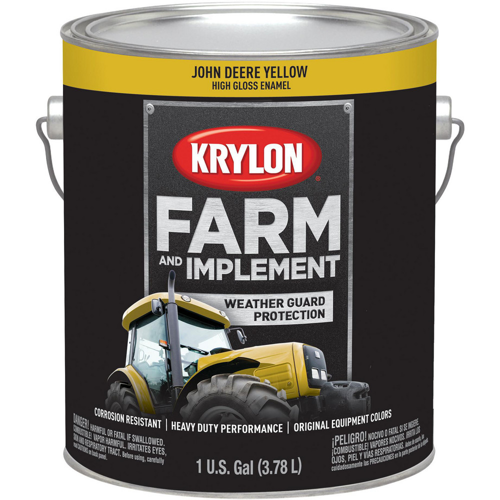 Krylon Brush-On Paint: 1 gal, High-Gloss Finish, New Kubota Orange - K01986008