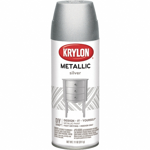 Krylon Metallic Spray Paint: Stainless Steel, Flat, 16 oz - K02400777