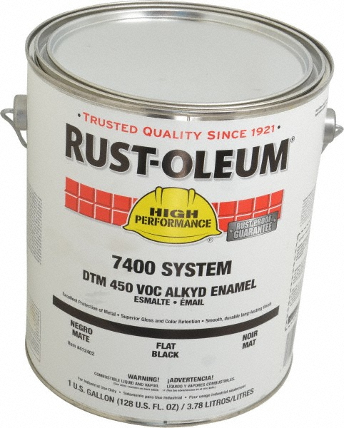 Rust-Oleum Industrial Enamel Paint: 1 gal, High-Gloss Finish, Black - 9479402