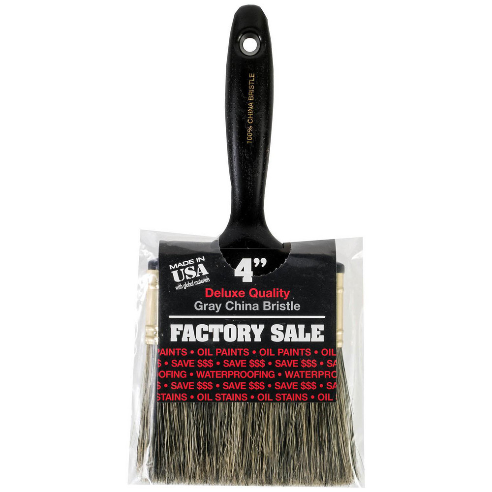 Wooster Brush Paint Brush: 4" Wide, Hog, Natural Bristle - Z1101-4