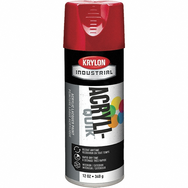 Krylon Spray Paint: Red, Gloss, 12 oz Net Fill, Acrylic Enamel - K05503007