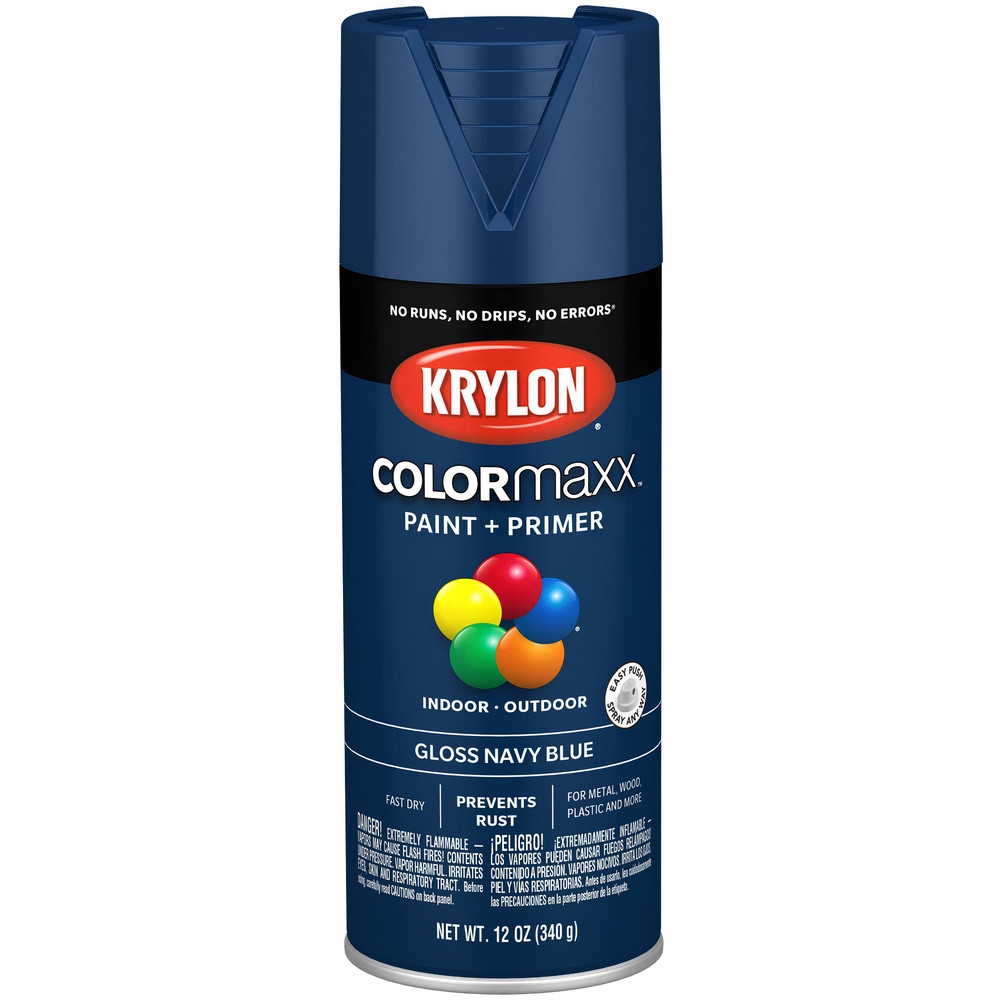Krylon Spray Paint: Red, Gloss, 12 oz Net Fill, Acrylic Enamel - K05503007