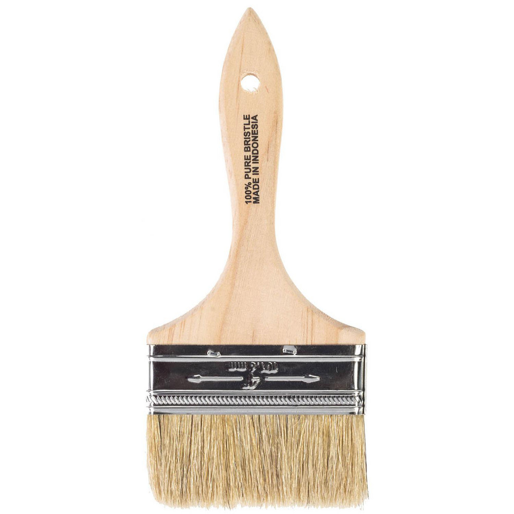 Weiler Paint Brush:  4" Wide, China Bristle,  Natural Bristle - 40185