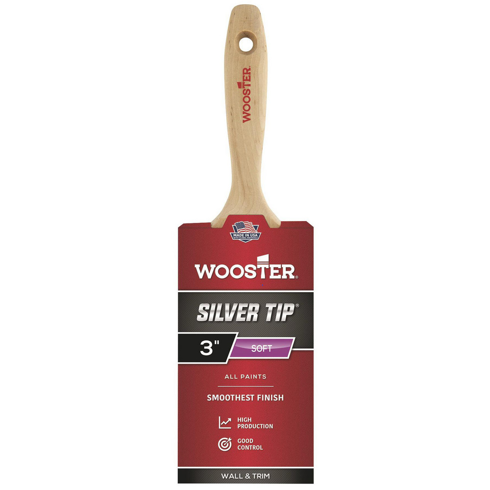 Wooster Brush Paint Brush: 3" Wide, Polyester & Synthetic, Synthetic Bristle - 5222-3