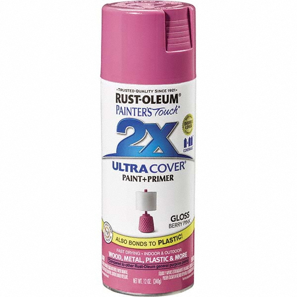 Rust-Oleum Enamel Spray Paint: Berry Pink, Gloss, 13 oz - 334025