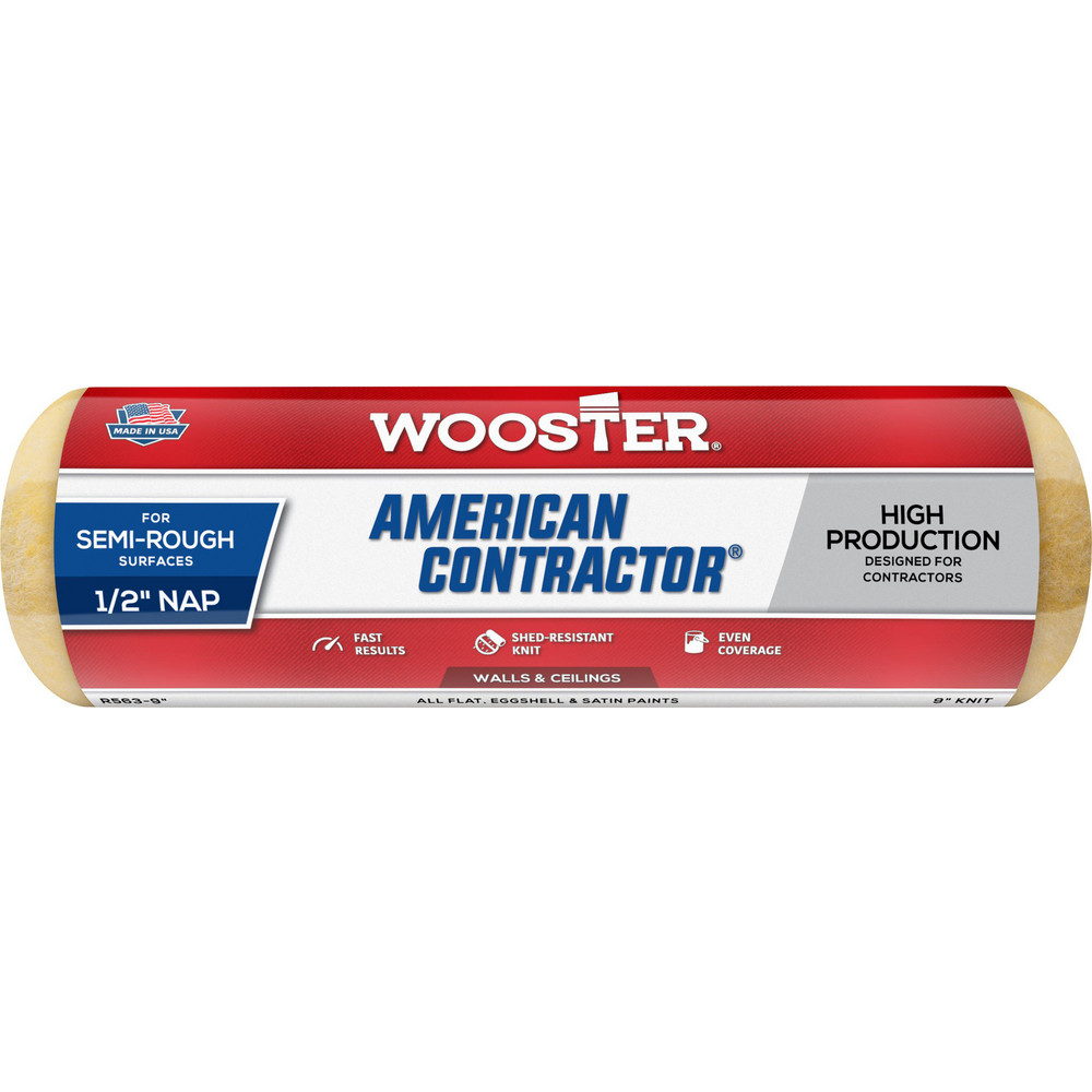 Wooster Brush Paint Roller Cover: 1/2" Nap, 9" Wide - R363-9