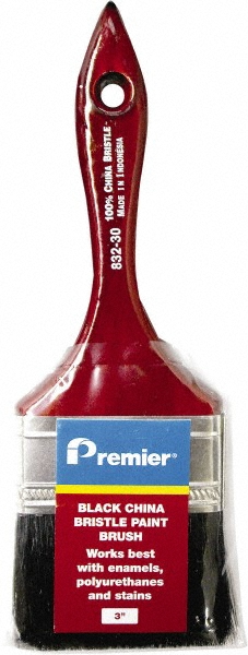 Premier Paint Roller Paint Brush: 3" Wide, China Bristle, Natural Bristle - 832-30