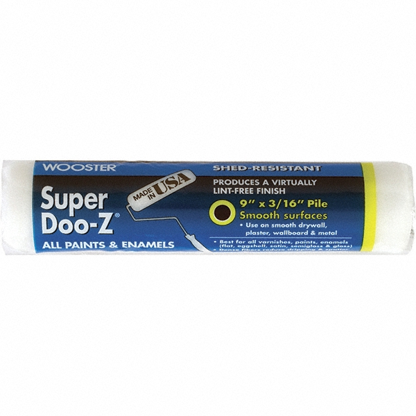 Wooster Brush Paint Roller Cover: 3/16" Nap, 9" Wide - R206-9