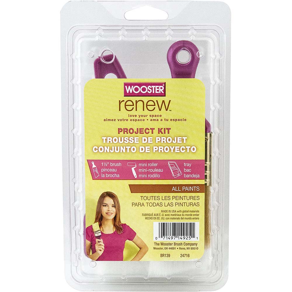 Premier Paint Roller 19" Long, 3/8" Nap, Mini Roller & Frame Combo - 84415
