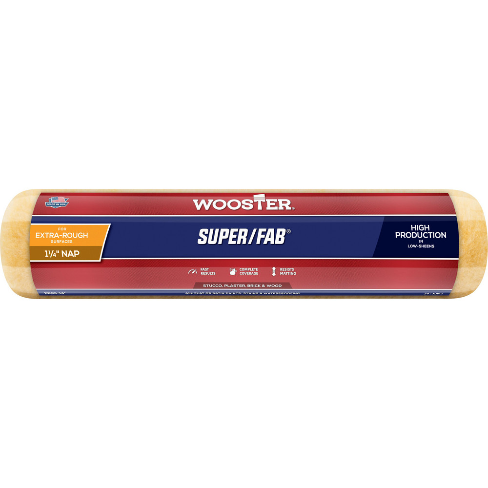 Wooster Brush Paint Roller Cover: 1-1/4" Nap, 14" Wide - R243-14