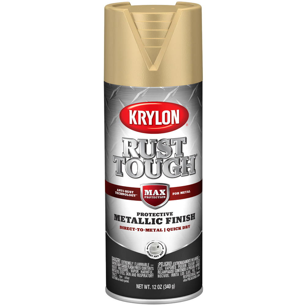 Krylon Spray Paint: Gray, Metallic, 12 oz Net Fill, Rustproof Enamel - K09232008