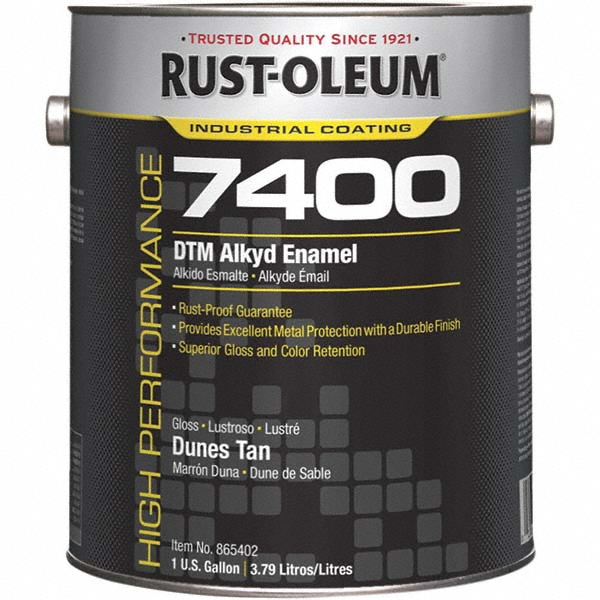 Rust-Oleum Industrial Enamel Paint: 1 gal, Satin Finish, White Base - 208040