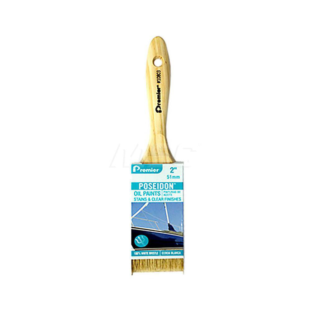 Premier Paint Roller Paint Brush: 2" Wide, Hog, Natural & Synthetic Bristle - 10803