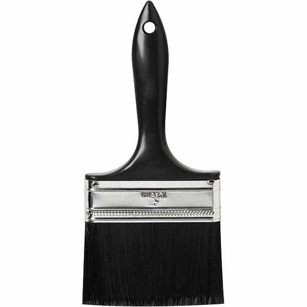 Rubberset Paint Brush: 4" Wide, Synthetic, Synthetic Bristle - 99044340