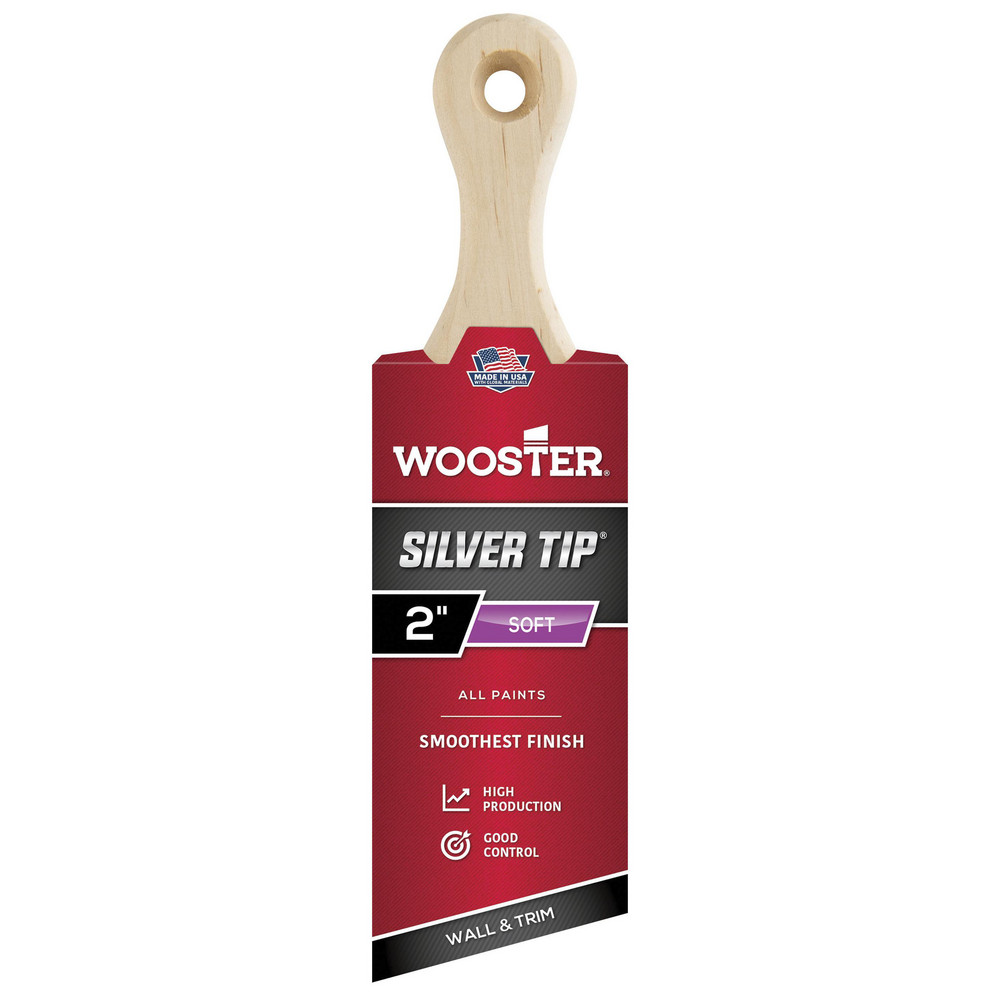 Wooster Brush Paint Brush: 1-1/2" Wide, Synthetic, Synthetic Bristle - 5221-1 1/2