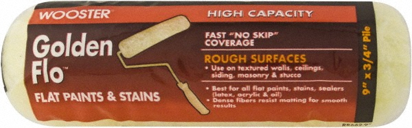 Wooster Brush General Purpose Paint Roller Cover: 3/4" Nap, 9" Wide - RR662-9