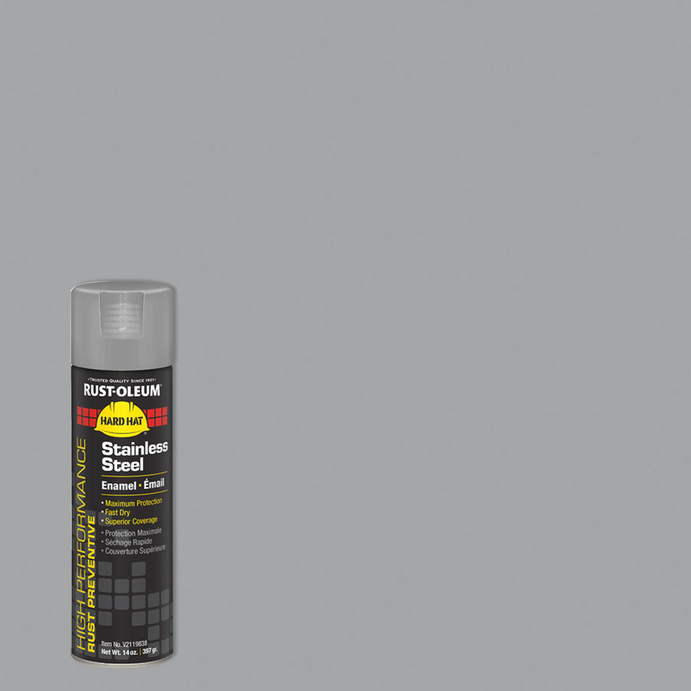 Rust-Oleum Enamel Spray Paint: Stainless Steel, Gloss, 14 oz - V2119838