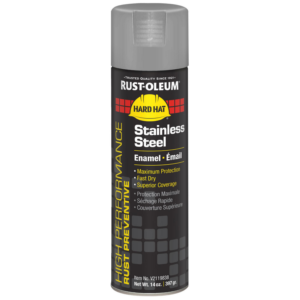 Rust-Oleum Enamel Spray Paint: Stainless Steel, Gloss, 14 oz - V2119838