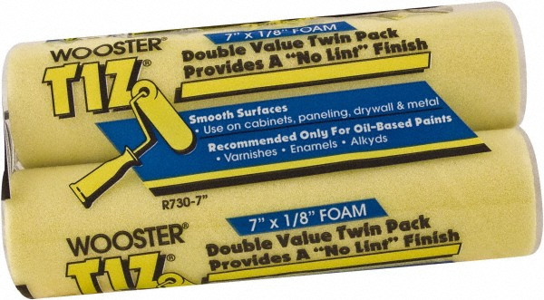 Wooster Brush Paint Roller Cover: 1/8" Nap, 7" Wide - R760-7