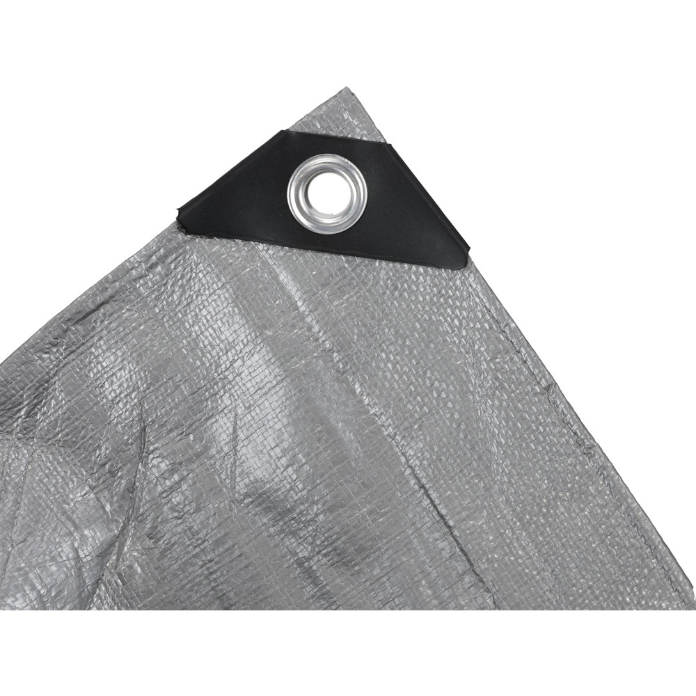 Value Collection Tarp/Dust Cover: Black & Silver, Polyethylene, 60' Long x 40' Wide, 11 to 12 mil - KSMSCSB4060