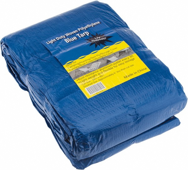 Value Collection Tarp/Dust Cover: Black, Polyethylene, 12' Long x 10' Wide, 11 to 12 mil - KSMSCXHDBB1012