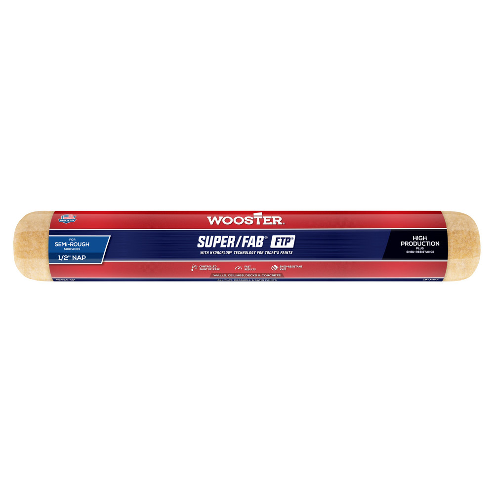 Wooster Brush Paint Roller Cover: 1/2" Nap, 18" Wide - RR924-18