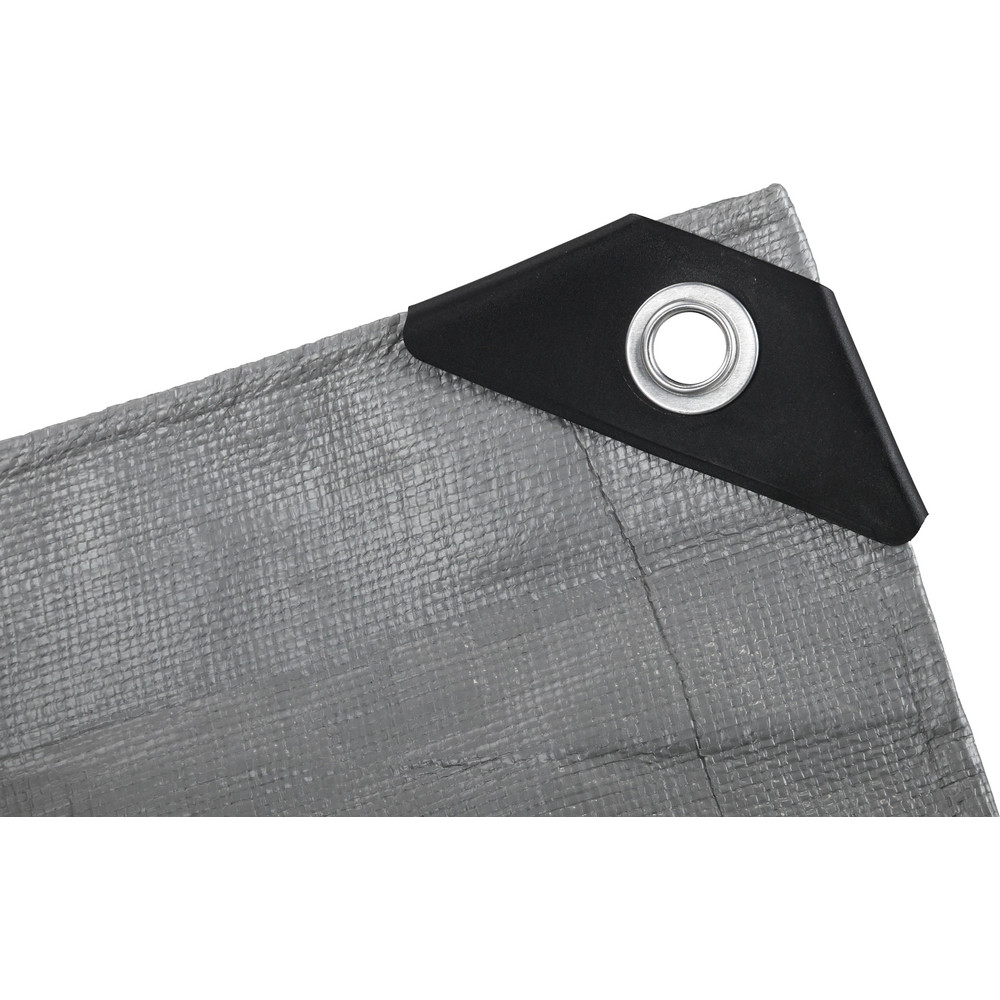Value Collection Tarp/Dust Cover: Black & Silver, Polyethylene, 40' Long x 30' Wide, 11 to 12 mil - KSMSCSB3040