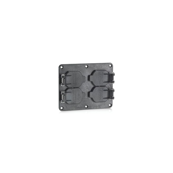 Leviton Power Distribution Units Pdus 2 Gang Dup And Dup Wp Cvr Blk - 3260W-E