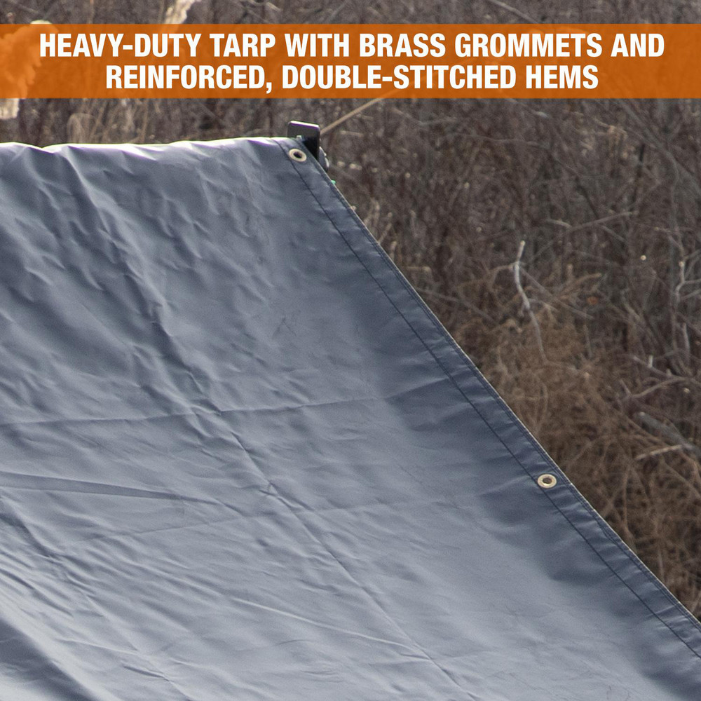 Buyers Products Tarp/Dust Cover: Black, Aluminum, 12' Long x 5' Wide, 9 to 10 mil - DTR5012