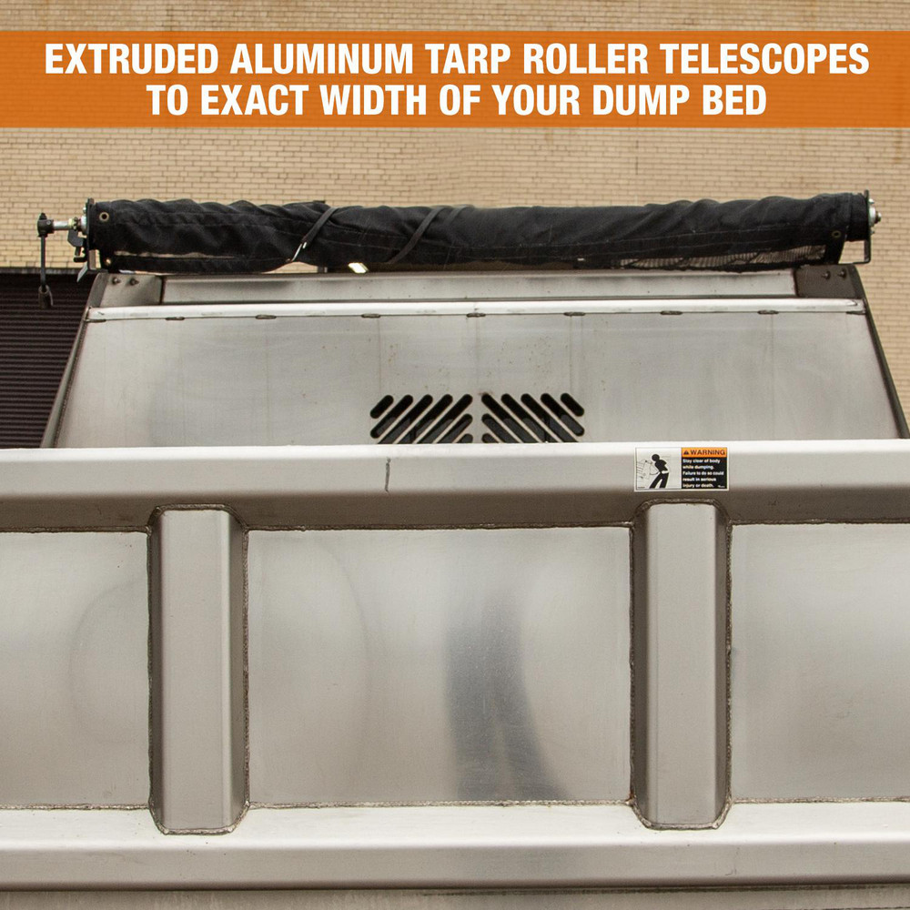 Buyers Products Tarp/Dust Cover: Black, Aluminum, 12' Long x 5' Wide, 9 to 10 mil - DTR5012