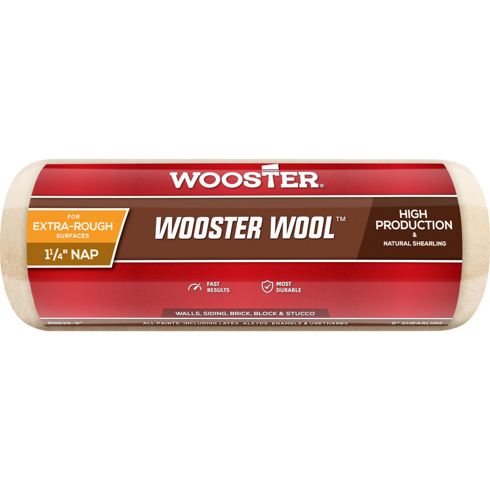 Wooster Brush Paint Roller Cover: 1-1/4" Nap, 9" Wide - RR636-9