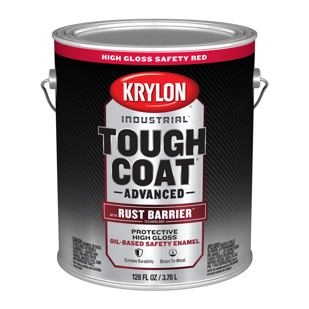 Krylon Rust Preventative Paint: 1 gal, Gloss Finish, Safety Yellow - K00431008