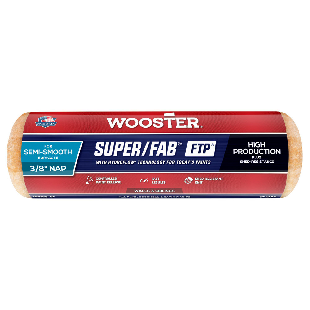 Wooster Brush Paint Roller Cover: 3/8" Nap, 9" Wide - RR923-9