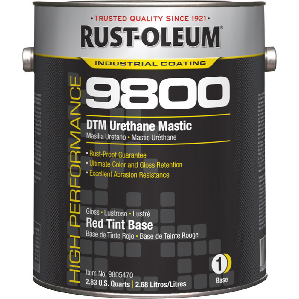 Rust-Oleum Industrial Enamel Paint: 1 gal, Gloss Finish, Red - 9805470