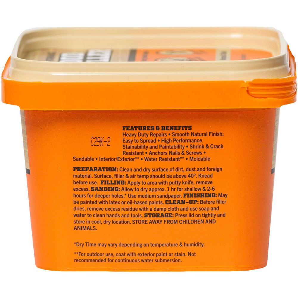 Gorilla Glue Drywall & Hard Surface Compounds: Wood Repair, Natural, 16 oz, Tub - 107103