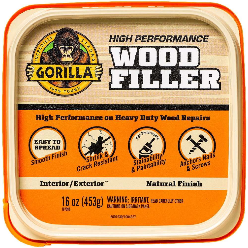 Gorilla Glue Drywall & Hard Surface Compounds: Wood Repair, Natural, 16 oz, Tub - 107103