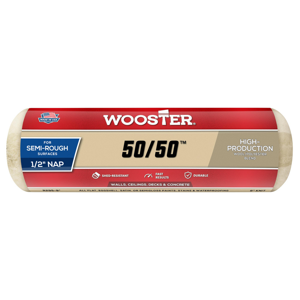 Wooster Brush Paint Roller Cover: 1/2" Nap, 9" Wide - RR745-9