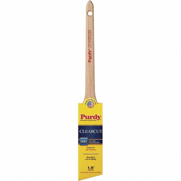 Purdy Paint Brush: 1-1/2" Wide, Nylon & Synthetic, Synthetic Bristle - 144152315