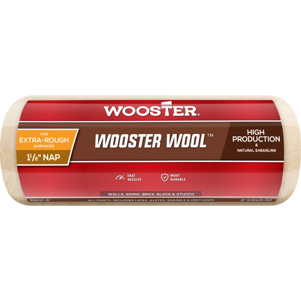Wooster Brush Paint Roller Cover: 1-1/2" Nap, 9" Wide - RR637-9