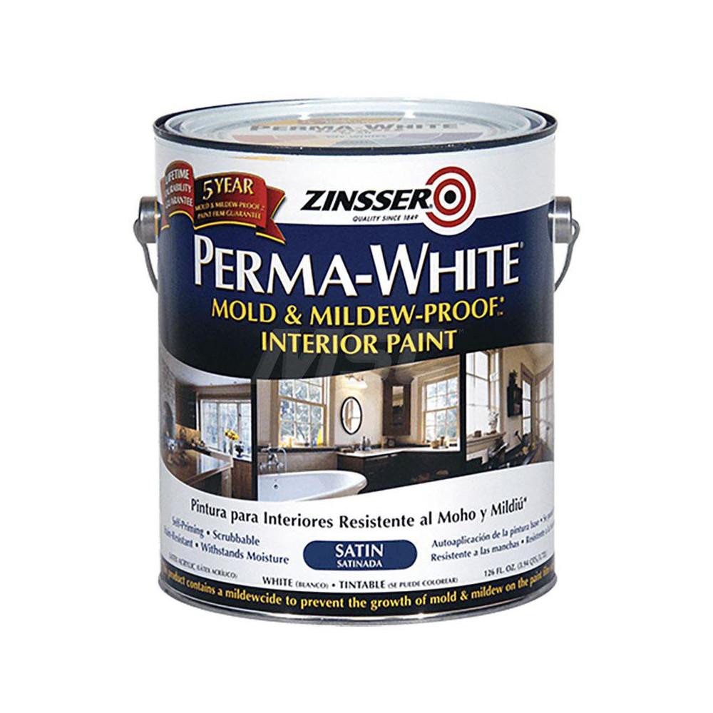Rust-Oleum Industrial Enamel Paint: 1 gal, Satin Finish, White - 2711