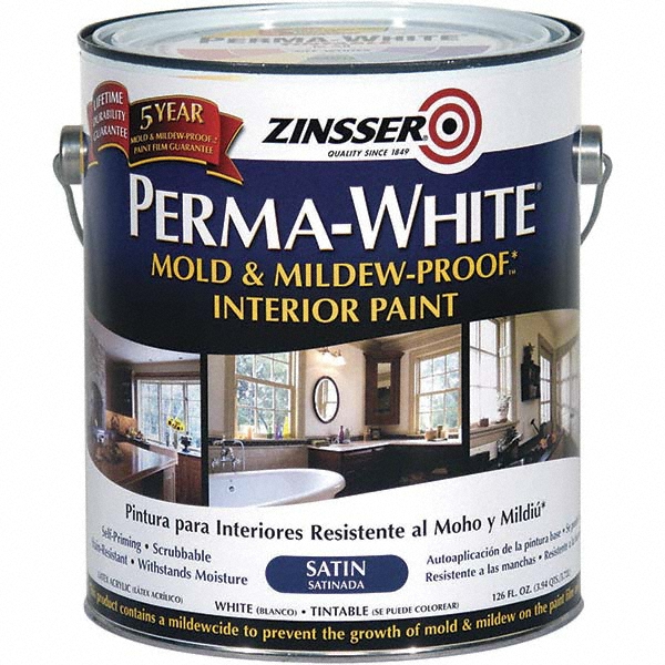 Rust-Oleum Industrial Enamel Paint: 1 gal, Satin Finish, White - 2711