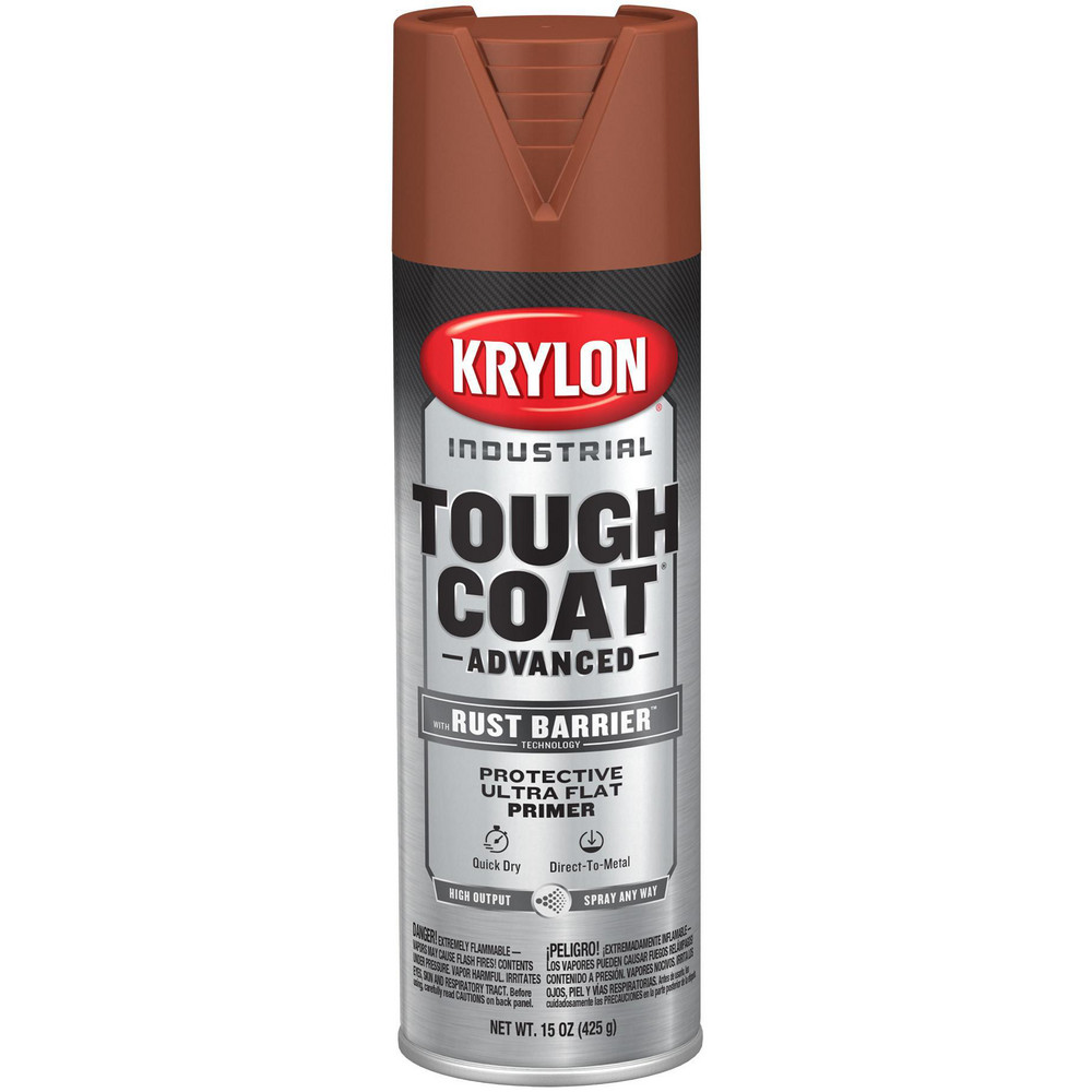 Krylon Spray Paint: Red, Flat, 15 oz Net Fill, Rust-Preventive Acrylic Alkyd Enamel - K00699008