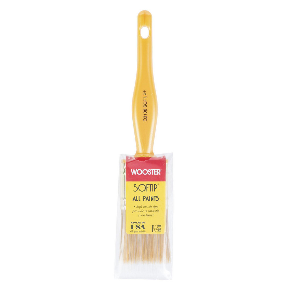 Wooster Brush Paint Brush: 1-1/2" Wide, Synthetic, Synthetic Bristle - Q3108-1-1/2