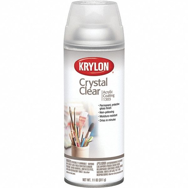Krylon Spray Paint: Clear, Gloss, Acrylic Coating - K01303007