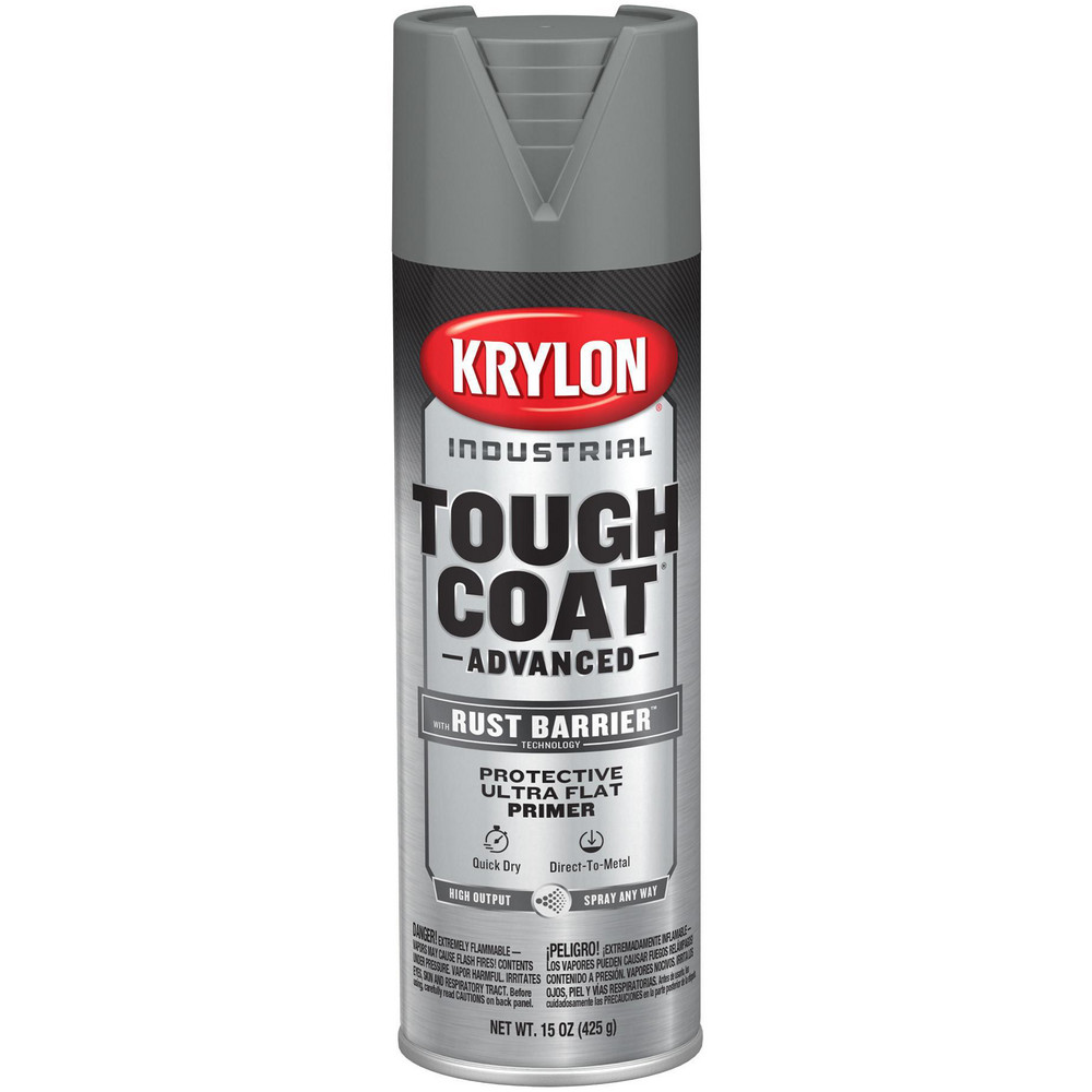 Krylon Spray Paint: Gray, Flat, 15 oz Net Fill, Rust-Preventive Acrylic Alkyd Enamel - K00859008