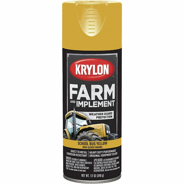 Krylon Floor Coating Spray Paint: Kubota Orange, Gloss, 12 oz - K01946000