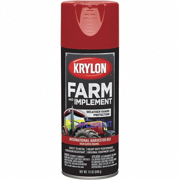 Krylon Floor Coating Spray Paint: Kubota Orange, Gloss, 12 oz - K01946000